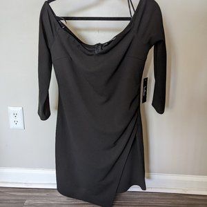 Lulus black three quarter sleeve dress